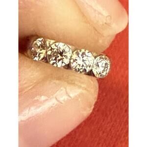 14k White Gold .35 Carat Diamond Huggie Earring Foundrae